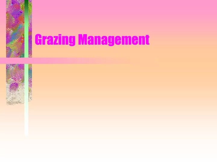 grazing management