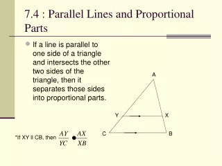 7.4 : Parallel Lines and Proportional Parts