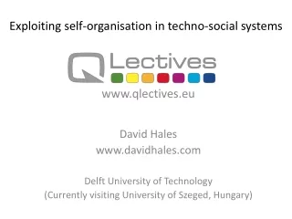 Exploiting self-organisation in techno-social systems