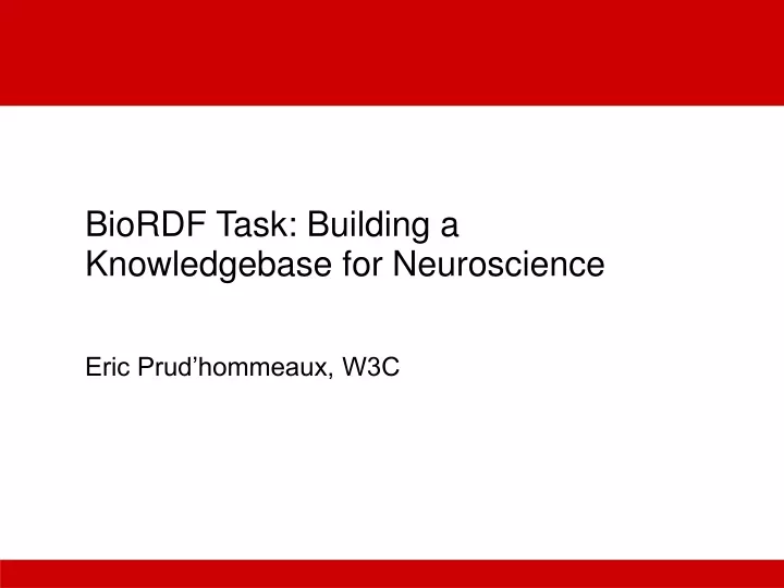biordf task building a knowledgebase