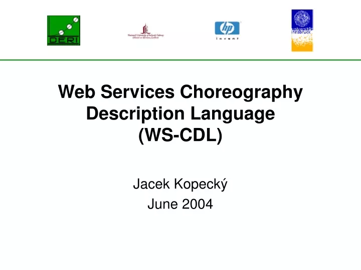 web services choreography description language ws cdl
