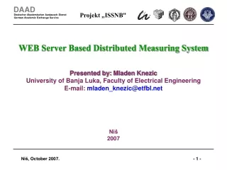 WEB Server Based Distributed Measuring System