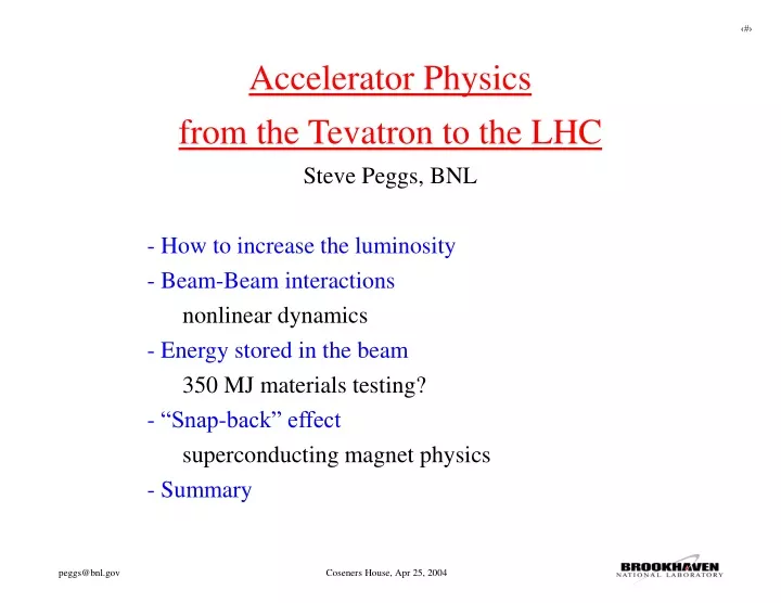 accelerator physics from the tevatron