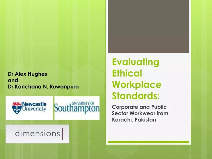 evaluating ethical workplace standards