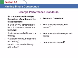 Georgia Performance Standards:
