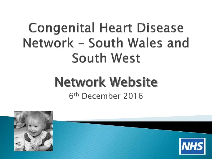congenital heart disease network south wales and south west
