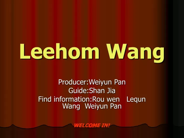 leehom wang