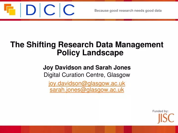 the shifting research data management policy