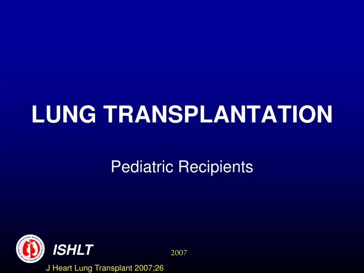 lung transplantation