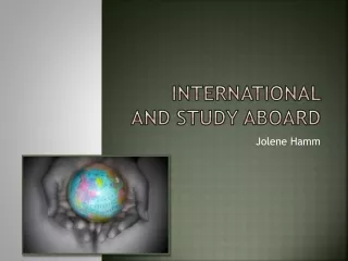 International and Study Aboard