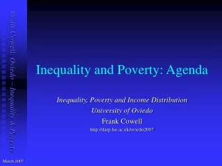 inequality and poverty agenda