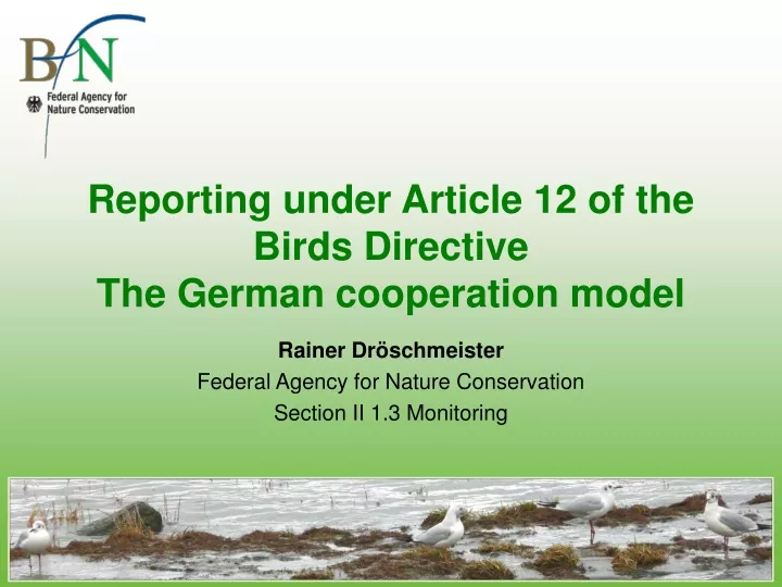 reporting under article 12 of the birds directive the german cooperation model