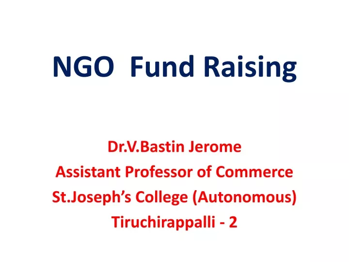 ngo fund raising