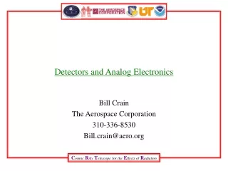 Detectors and Analog Electronics