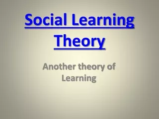 Social Learning Theory