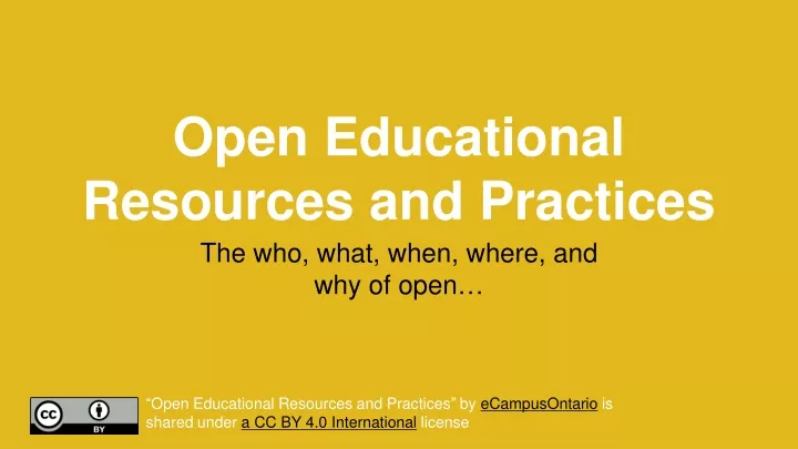 open educational resources and practices