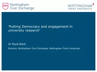 'Putting Democracy and engagement in university research'