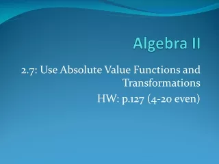 Algebra II