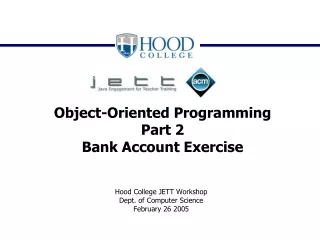 Object-Oriented Programming Part 2 Bank Account Exercise