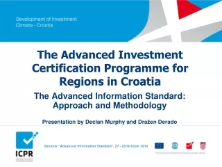 The Advanced Investment Certification Programme for Regions in Croatia