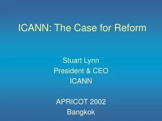 ICANN: The Case for Reform