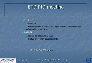 ETD PID meeting