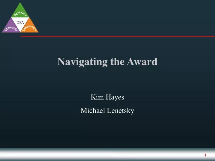 navigating the award