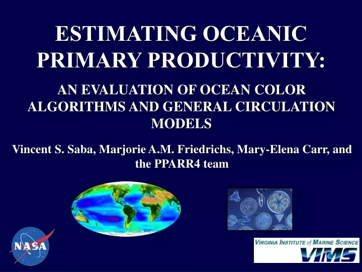 estimating oceanic primary productivity