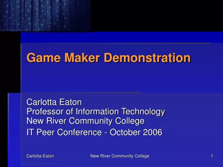 game maker demonstration