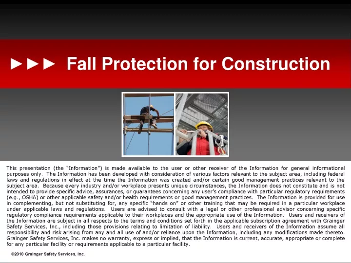 fall protection for construction
