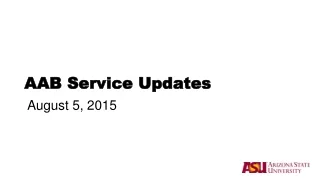 AAB Service Updates