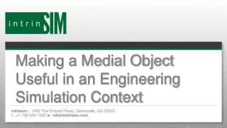 Making a Medial Object Useful in an Engineering Simulation Context