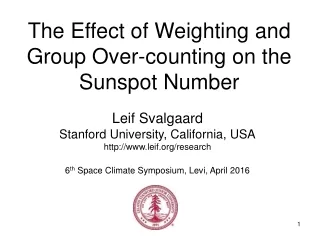 The Effect of Weighting and Group Over-counting on the Sunspot Number