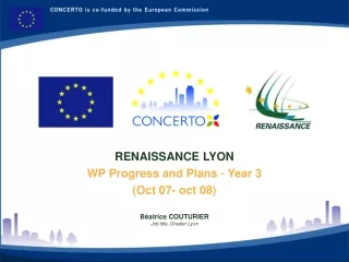 RENAISSANCE LYON WP Progress and Plans - Year 3 (Oct 07- oct 08)