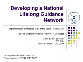 Develop ing  a National Lifelong Guidance Network