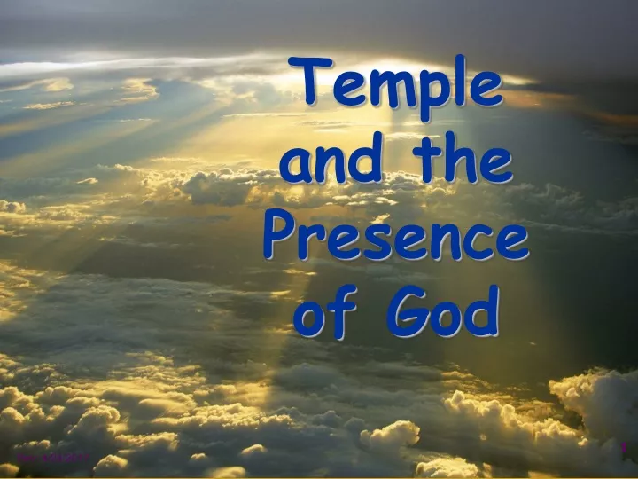 temple and the presence of god