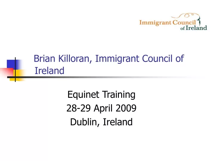 brian killoran immigrant council of ireland