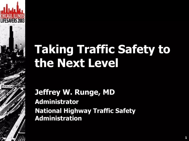 jeffrey w runge md administrator national highway traffic safety administration