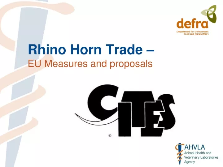 rhino horn trade eu measures and proposals