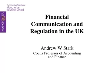 Financial Communication and Regulation in the UK