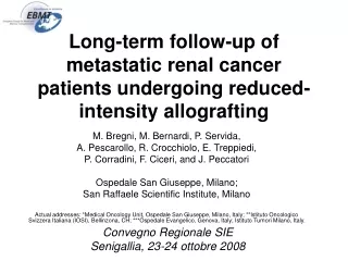 Long-term follow-up of metastatic renal cancer patients undergoing reduced-intensity allografting