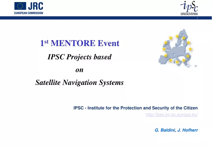 1 st mentore event ipsc projects based