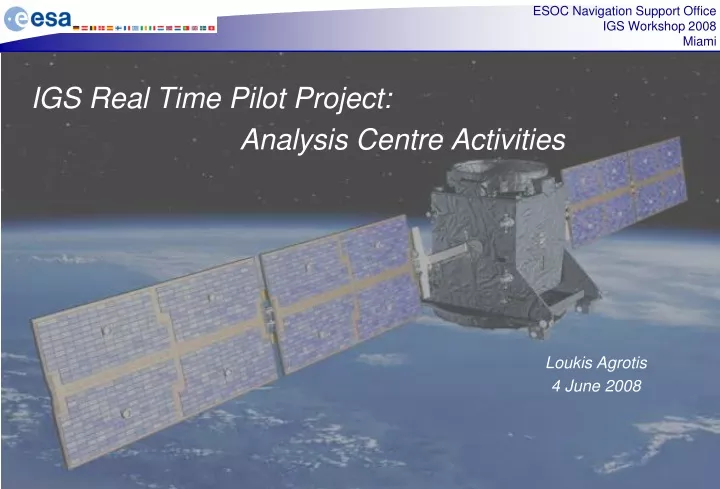 igs real time pilot project analysis centre