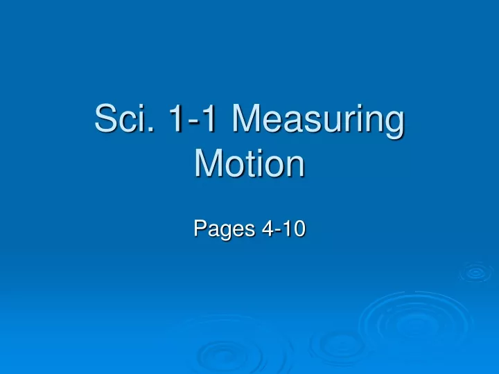 sci 1 1 measuring motion