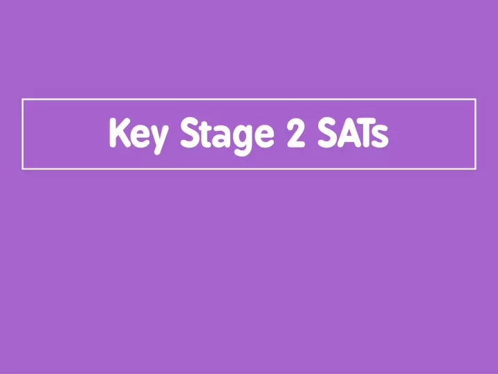 key stage 2 sats