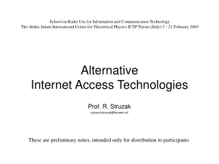 Alternative  Internet Access Technologies