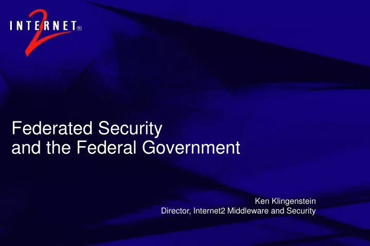 federated security and the federal government