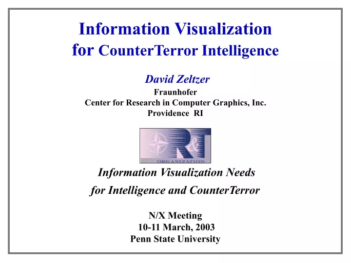 information visualization for counterterror