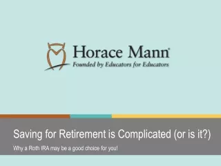 Saving for Retirement is Complicated (or is it?)