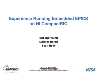 Experience Running Embedded EPICS on NI CompactRIO